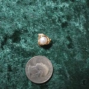 Dainty 14K Dolphins and Pearl Pendant